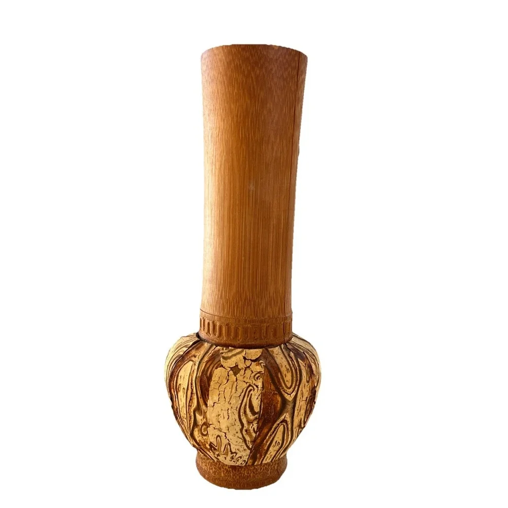 Vintage Bamboo Ikabena Vase Handcrafted